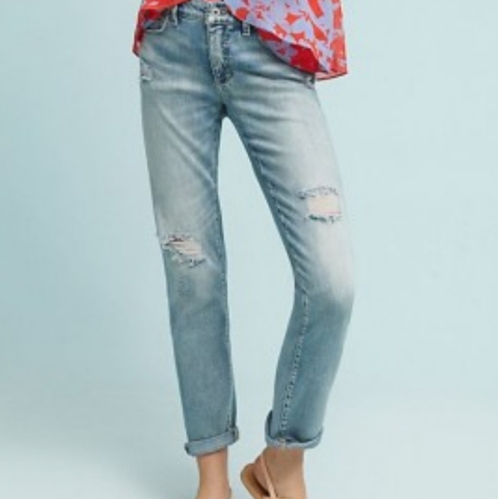 Pilcro Slim Boyfriend Crop Jeans